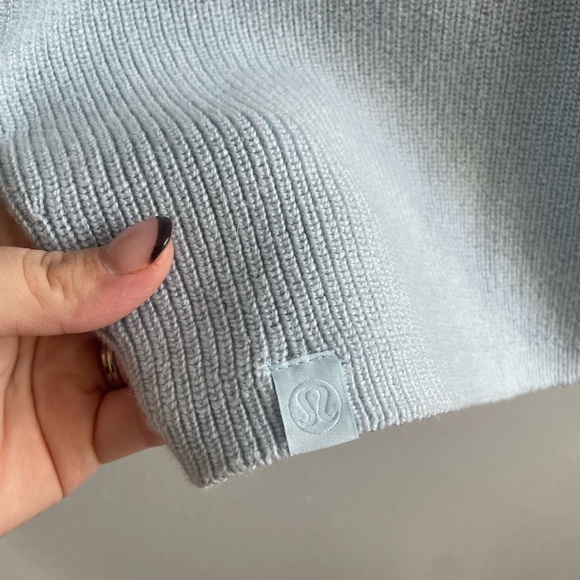 Lululemon Merino Wool- Blend Cradigan Powder Blue Color Size 10 - Picture 8 of 10